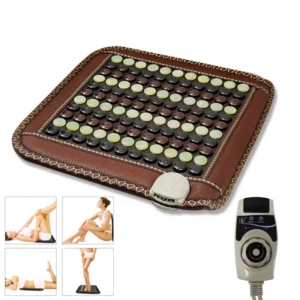Natural Tourmaline Heating Cushion Jade Square Massage Pad Office And Home Seat Cushion For Relaxing Mood Adjustable Temperature 1