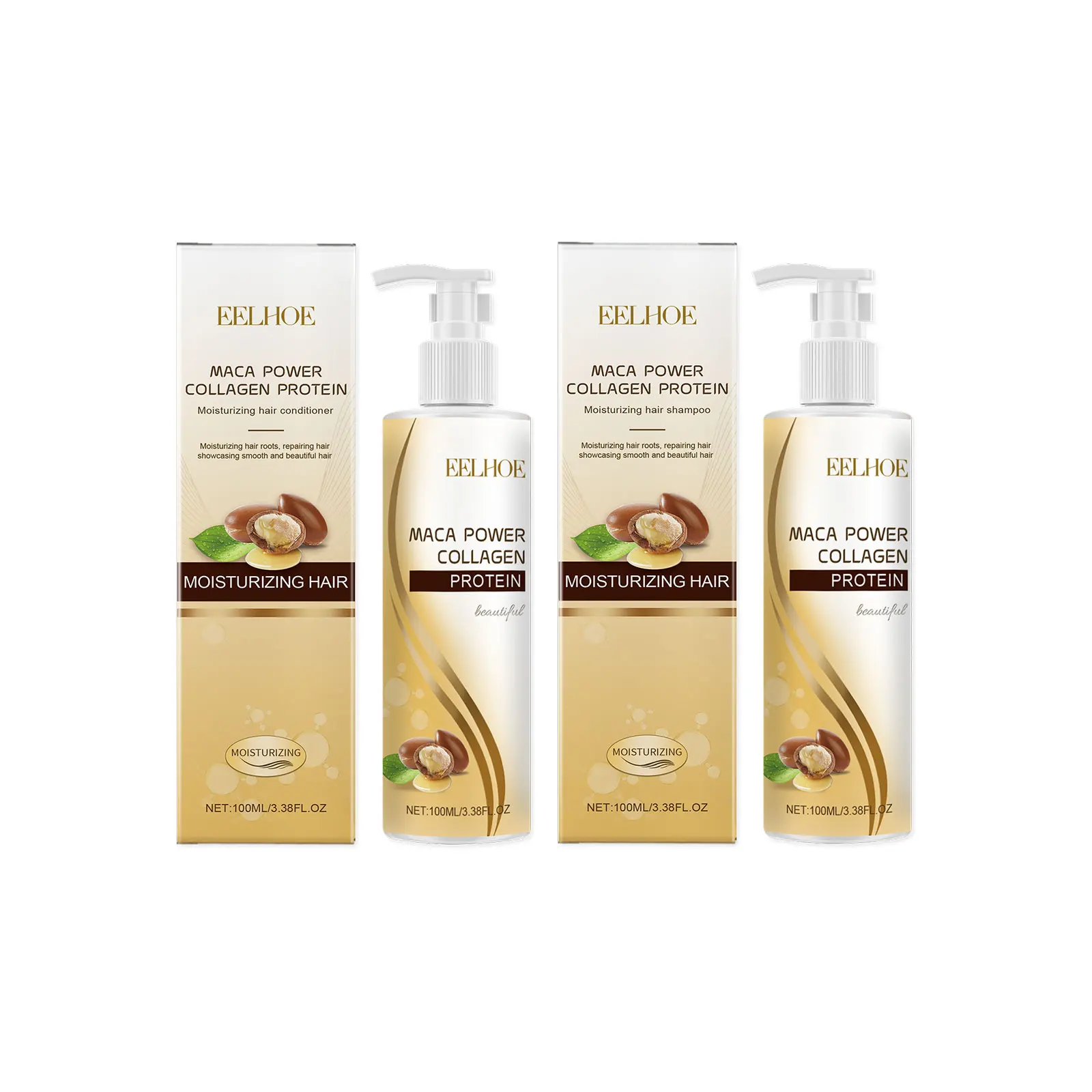 Collagen Shampoo and Conditioner for Hair Cleaning Scalp Nourish Hair Strengthening Shampoo Keratin Repair Mask Soft Hair Care 2