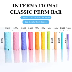 10PCS Hair Perm Rods Cold Wave Rods Plastic Perming Rods Hair Curling Rollers Curlers Steel Pintail Comb Hair Curler 1