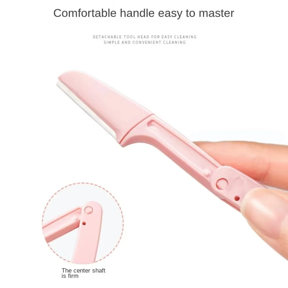 Safe Folding Ladies Face Shaver Eyebrow Trimmer Blade Anti-Scratch Razor Makeup Tools Eyebrow Trimmer Face Razor for Women 4