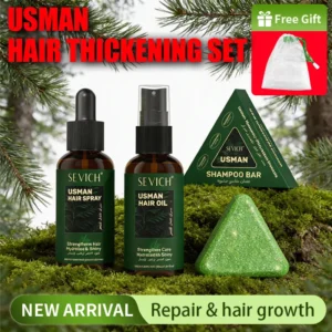 Hair Loss Prevention Set Fast Regrowth Hair Essential Oil Usman Handmade Shampoo Soap Hair Care Serum Scalp Thickening Spray 1