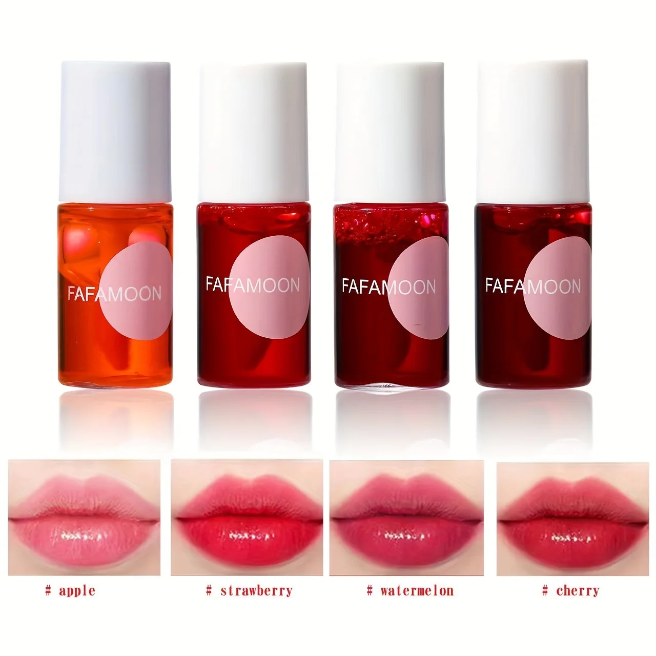 Fruity Lip Tint Water Gloss Tint, Moisturizing Waterproof Liquid Lipstick, Non-Stick, High Pigment, Long-Lasting Vibrant Colors 6