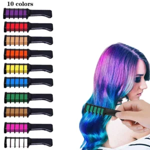 1pc Hair Color Chalk Temporary Color Wax For Hair Cover Fashion Design Crayons White Hair Dye Shampoo Chalk Hairs Coloring Comb 1