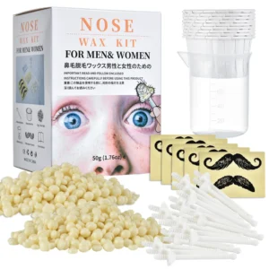 Portable Nose Wax Kit for Man and Women Painless Paper-Free Nose Hair Removal Cleaning Waxing Beans Depilation Kit Nose Clipper 1