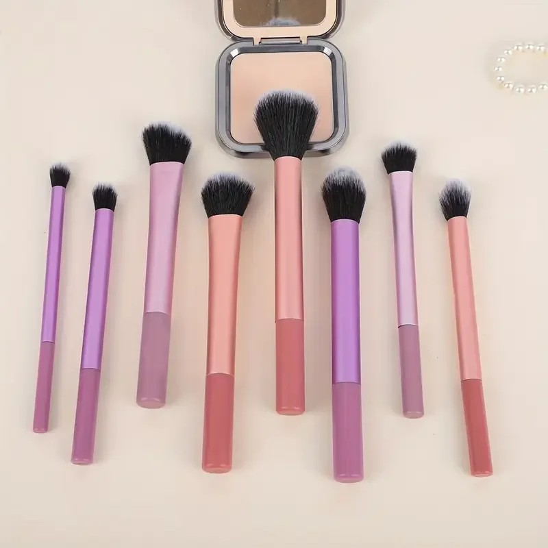 8pcs Makeup Brush Kit Soft Synthetic Hair Make Up Brushes Foundation Blush Eyeshadow Cosmetic Makeup Tools 3