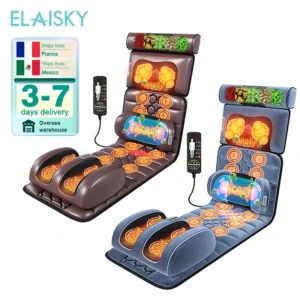 Electric Full Body Massage Cushion Multifunctional Chair Pad Seat Heat Shiatsu Deep Kneading Vibration Back Massager 110V/220V 1