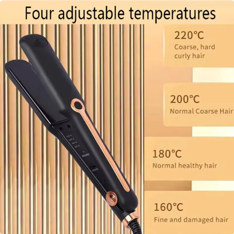 Professional ladies hair straightener portable small electric splint straight styling tool hair straightener and curler 2 in 1 4