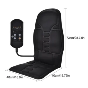 Electric Heating Vibrating Massager Chair Pad Cervical Neck Back Body Cushion for Car Home Lumbar Mattress Relieve Pain 1