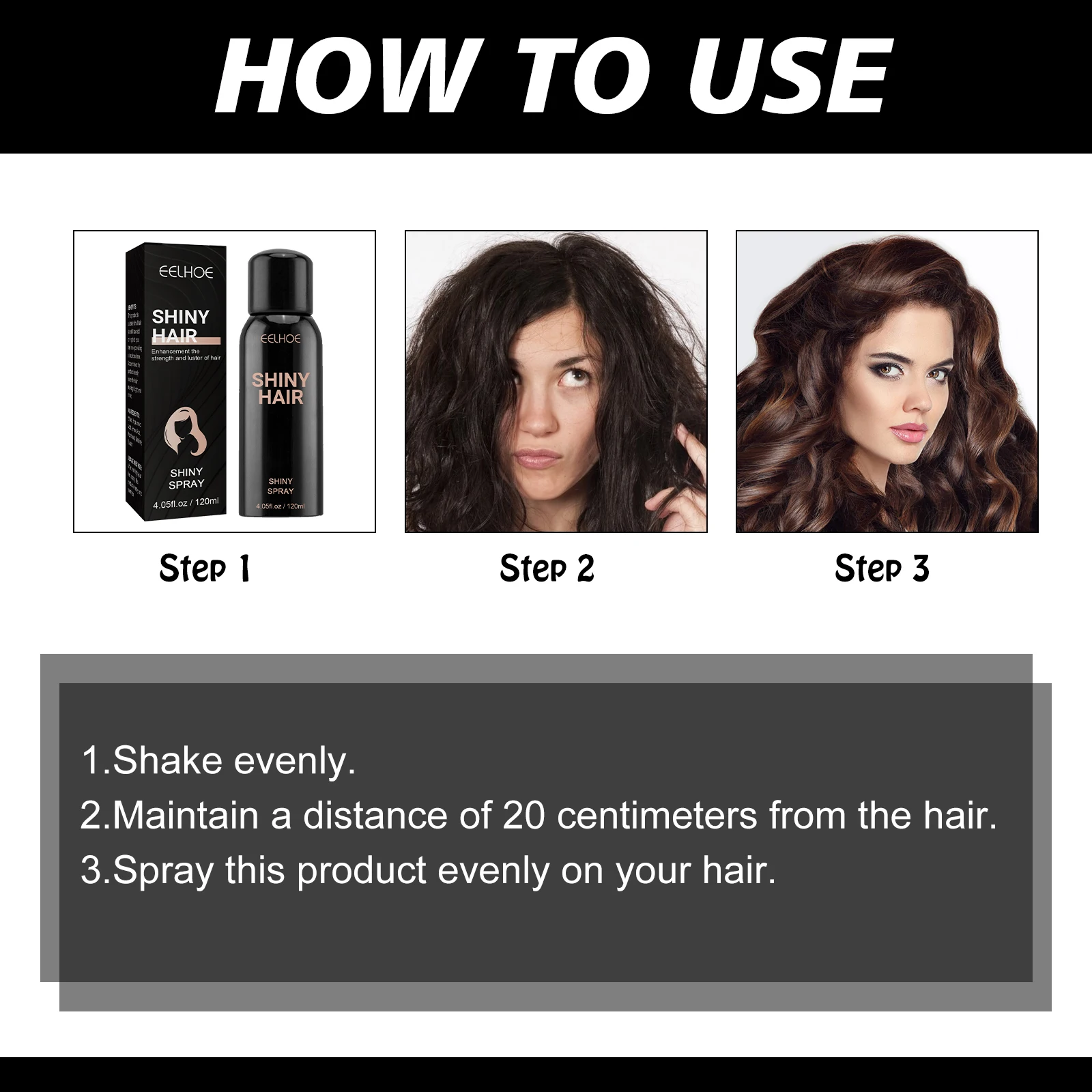Shiny Hair Hold Spray Hair Building Fiber Applicator Hair Fixing Spray Hair Hold Spray Water Salon Hair Styling Product 3