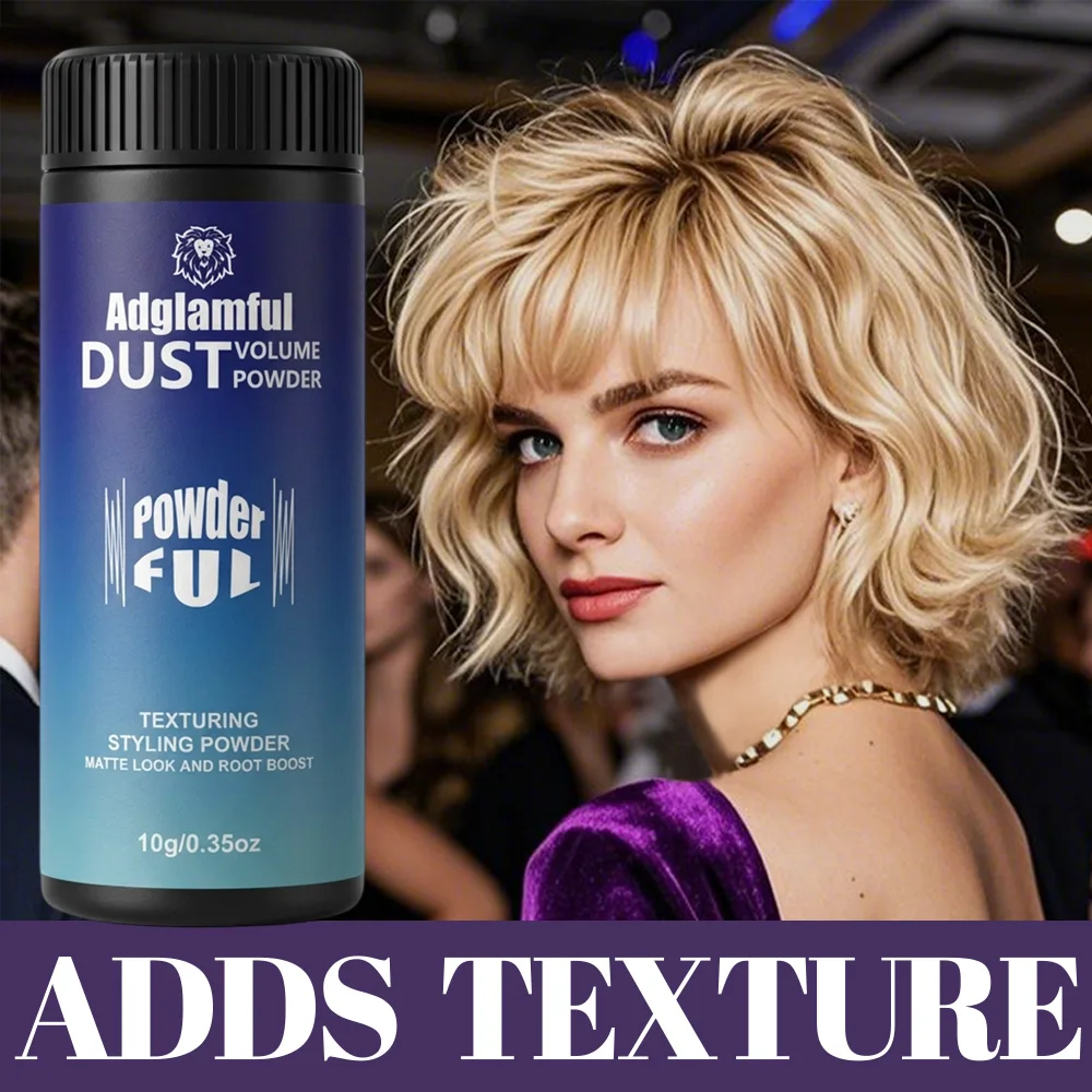 Adglamful 10g Hair Fluffy Powder Oil Control Breathable Lightweight Long Lasting Volume Styling Powder for Natural Look 4