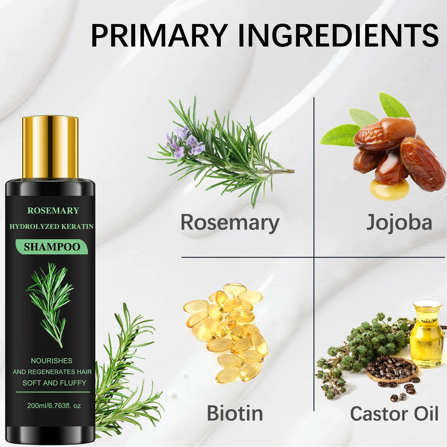 Hair Shampoo For Fast Hair Growth Rosemary Hair Regrowth Shampoo Anti Hair Loss Effective,Hair care is healthier 5