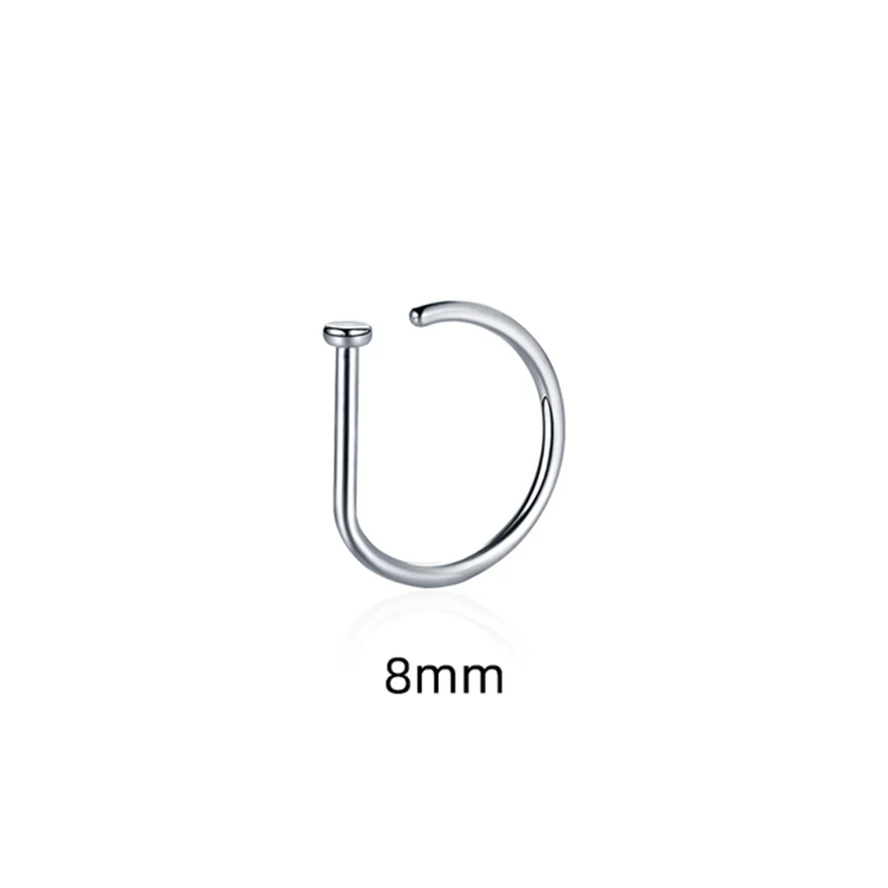 Women Men Fake Piering Nose Ring Earrings Fashion punk Non Piercing Nose Clip Stainless Steel Perforation Septum Body Jewelry 3