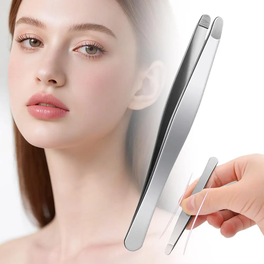 Stainless Steel Brow & Facial Hair Remover Eyebrow Tweezers Non-slip Makeup Remover Tweezer Tools Hair Removal Makeup Tools 4
