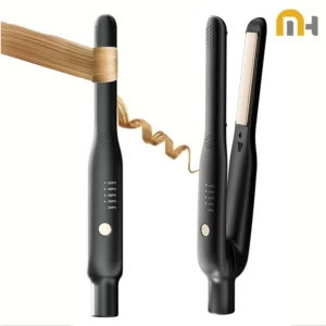 2-in-1 Mini Hair Straightener & Curler - Ceramic Fast Heating 140-220°C - Portable Flat Iron for Short Hair Travel Styling 1