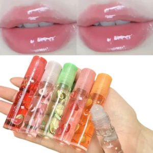 6 Color Plumping Clear Lip Oil Mirror Water Lip Gloss Lip Glaze Transparent Liquid Lipstick Moisturizing Fruit Lips Care Make Up 1