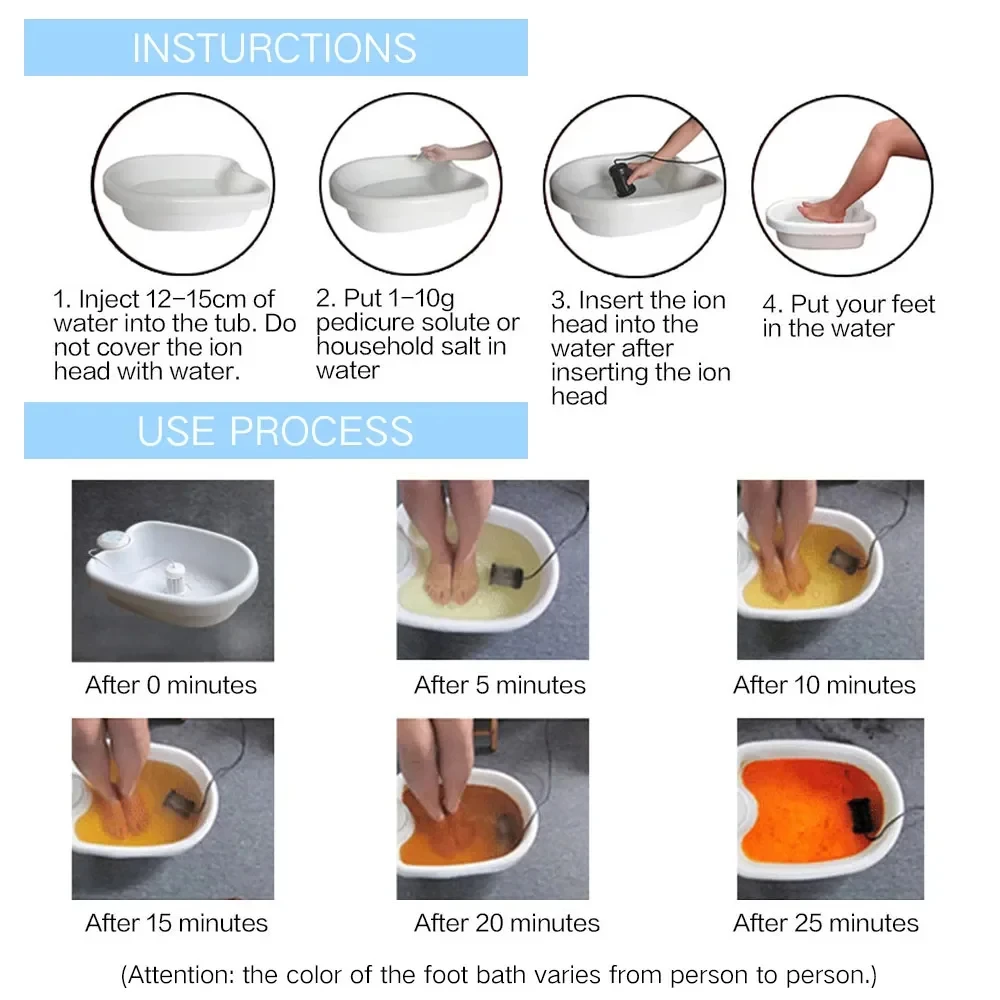 Only Foot BathTub Detox Ion Foot Spa Bath Basin Foot Soaking Bucket Sauna Footspa Bathtub Vibration Footspa BathCare Arrays Aqua 2