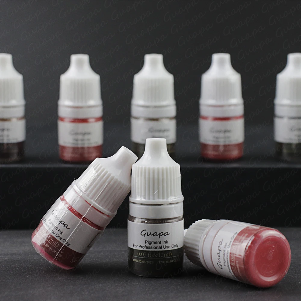 2ml/Bottle Permanent Makeup Machine Use Liquid Microblading Pigment Paint Tattoo Ink Tattoo Supply For Eyebrows Eyeliner Lip 2