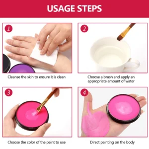 Professional Water Based Face Painting Special Effects Makeup Kit Stage Makeup Face And Body Painting Palette For Party 1