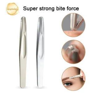 1/2/3Pcs Premium Round Head Tweezers for Eyebrow & Facial Hair Removal Seamless Clips Short Hair Precision Beard Clip 1
