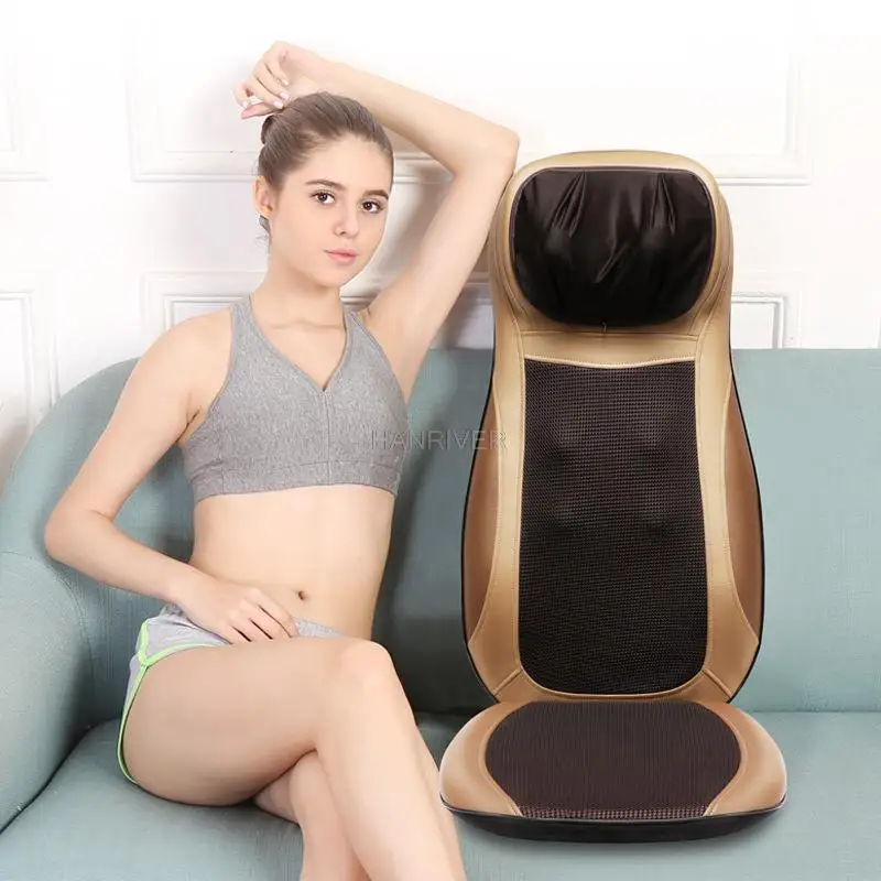 Electric Heating Vibrating Shiatsu Massage Cushion Car Home Office Full Body Massager Chair Seat Neck Lumbar Waist Relax Mat 6