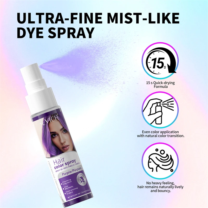 Halloween Hair Color Spray Disposable Hair Dye Spray DIY One-Time Hair Color Liquid Washable 8 colors Party Hair Styling Spray 4