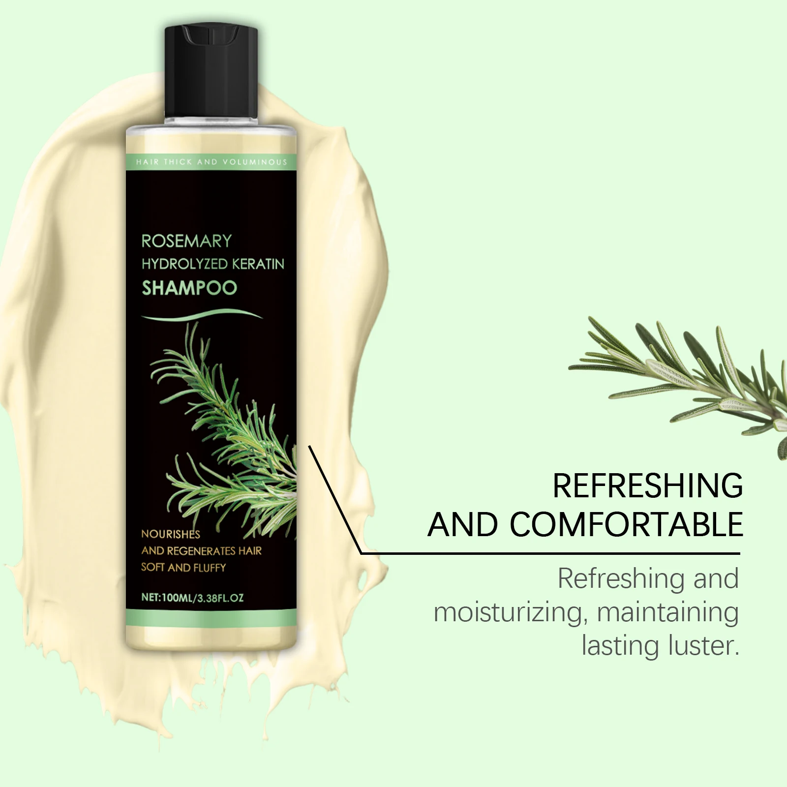 Rosemary Natural Shampoo Hair Thickness Loss Deep Nourishing Scalp Care Strengthen Repair Damaged Oil Control For Men Women 5