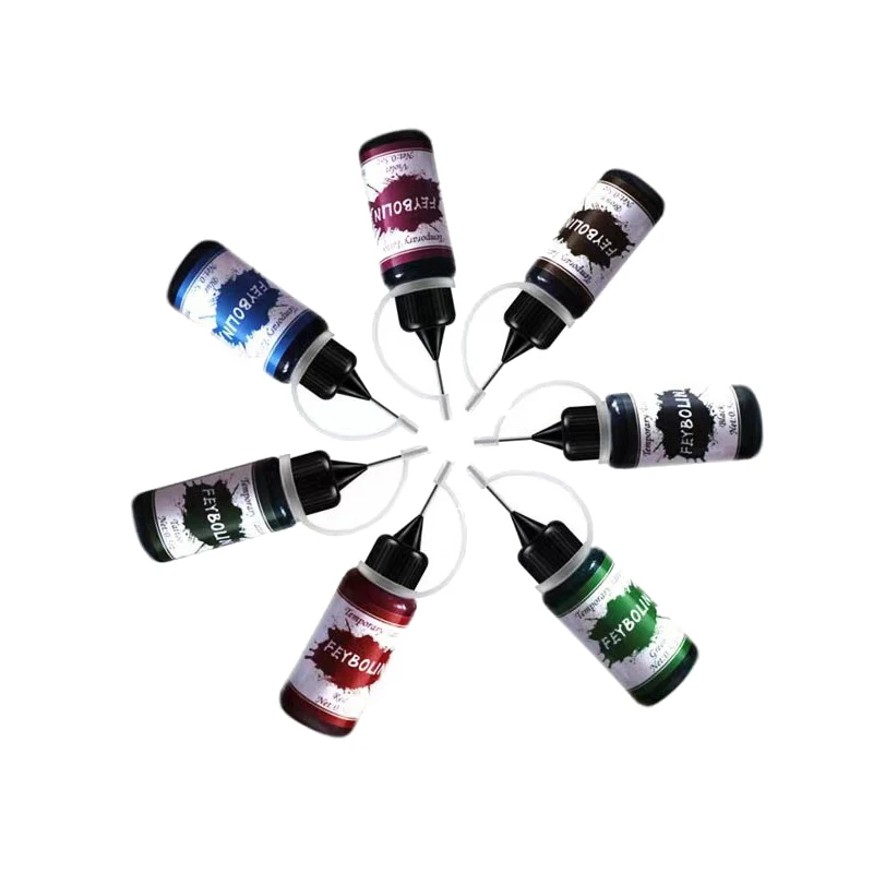 Temporary Tattoo Indian Henna Tattoo Ink Body Art Paint Semi-Permanent Makeup Pigment No Pain Eyebrow Eyeliner Beauty Supply DIY 5