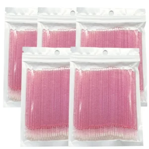 100pcs Eyelash Cleaning Brushes Micro Cotton Swab Individual Removing Makeup Brush Eyelashes Microbrush Beauty Clean Tools 1