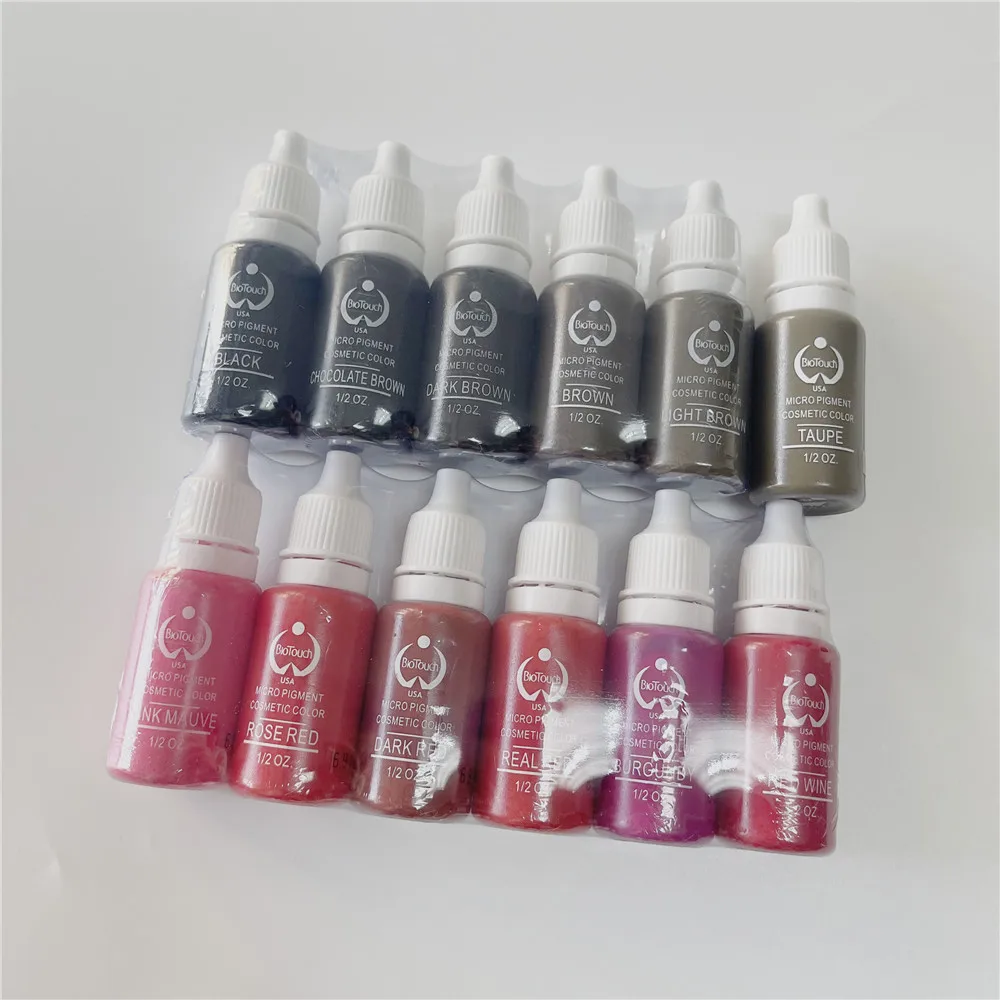 6 Colors Tattoo Ink Permanent Microblading Paint Inks Pigment Semi Makeup Eyebrows Lips Tint Consumables Tattoo Supplies 4