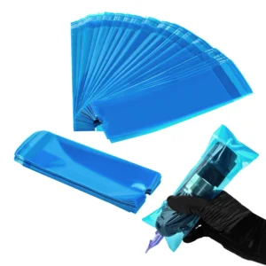 100PCS Disposable Cartridge Tattoo Machine Covers Sleeve Pen Bag Tattoo Plastic Pen Sleeves for Tattoo Machine Clip Pen Supplies 1