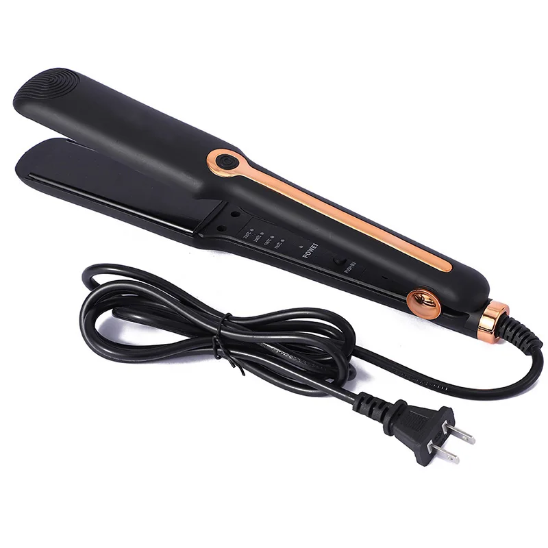 Professional ladies hair straightener portable small electric splint straight styling tool hair straightener and curler 2 in 1 2