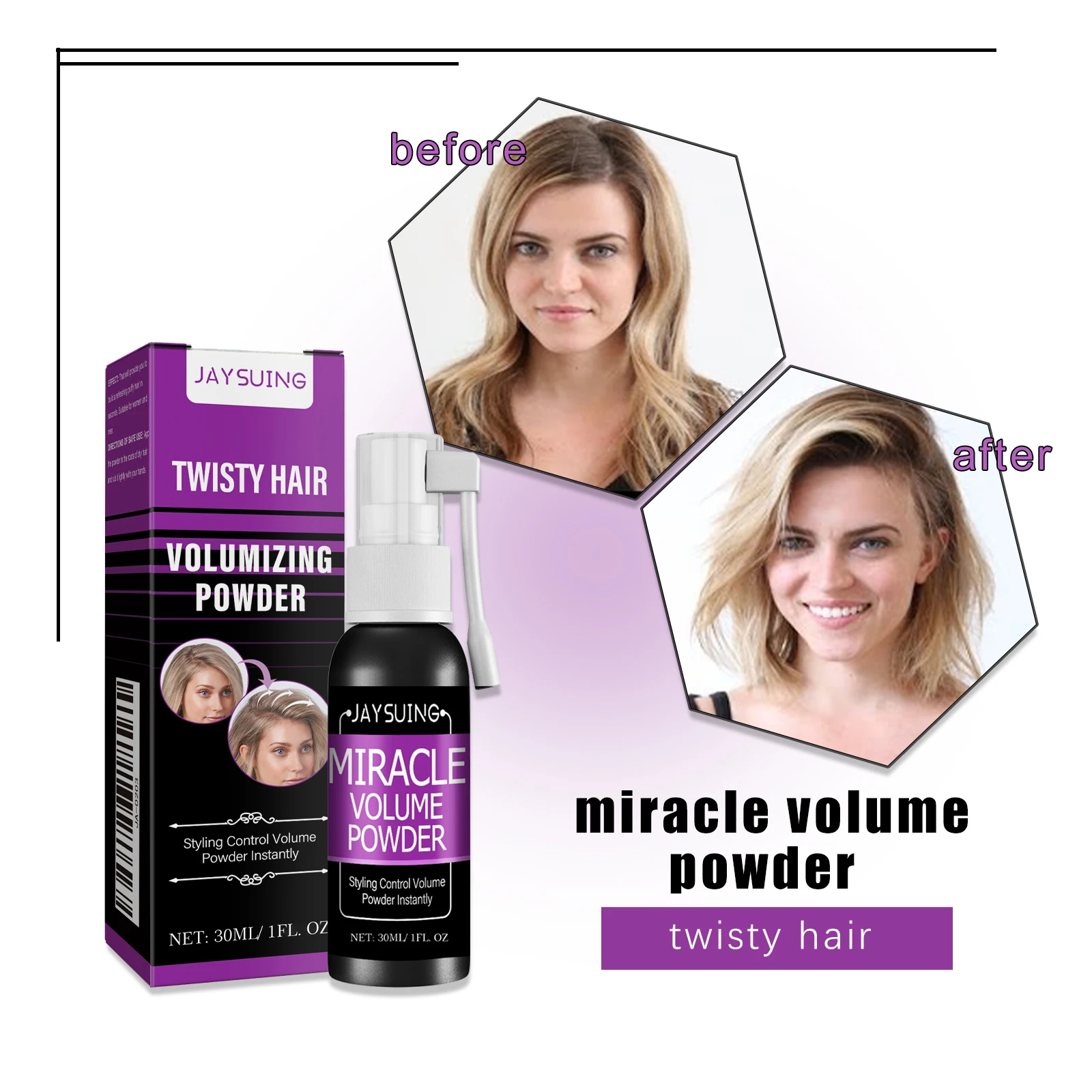 Lasting Fluffy Hair Powder Spray Absorb Grease Refresh Oil Control Increase Hair Volume Wash-free Quick Dry Hair Styling Spray 5