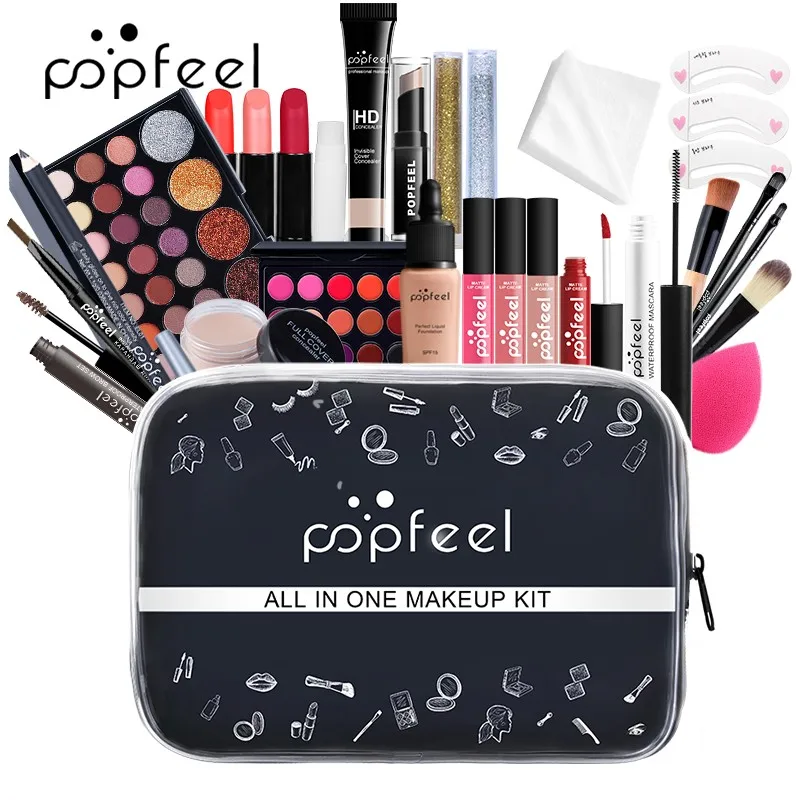 POPFEEL All In One Makeup Kit for Women Full Kit Set, All in One Makeup Sets Include Eyebrow Eyeliner Eyeshadow 6