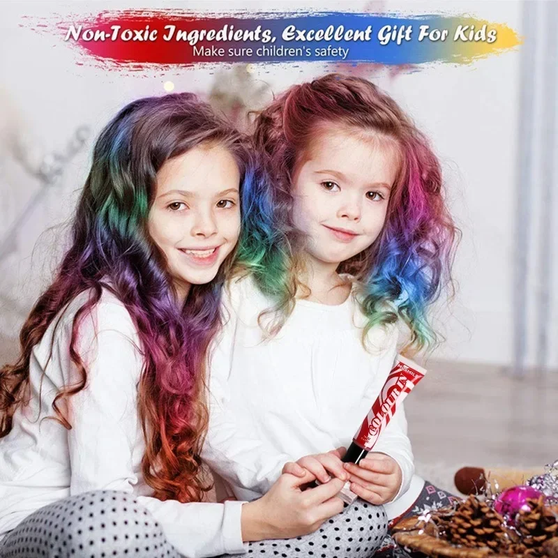 One-off Temporary Hair Coloring Disposable Hair Coloured Chalk Wax for Hair Cover Fashion Design Washable Non-toxic Beauty Tools 3