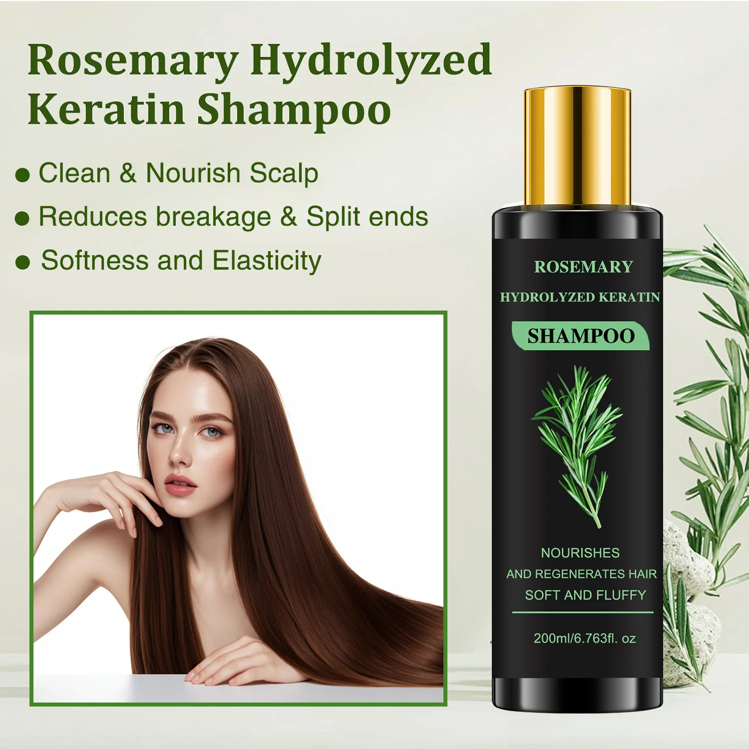 Hair Shampoo For Fast Hair Growth Rosemary Hair Regrowth Shampoo Anti Hair Loss Effective,Hair care is healthier 3