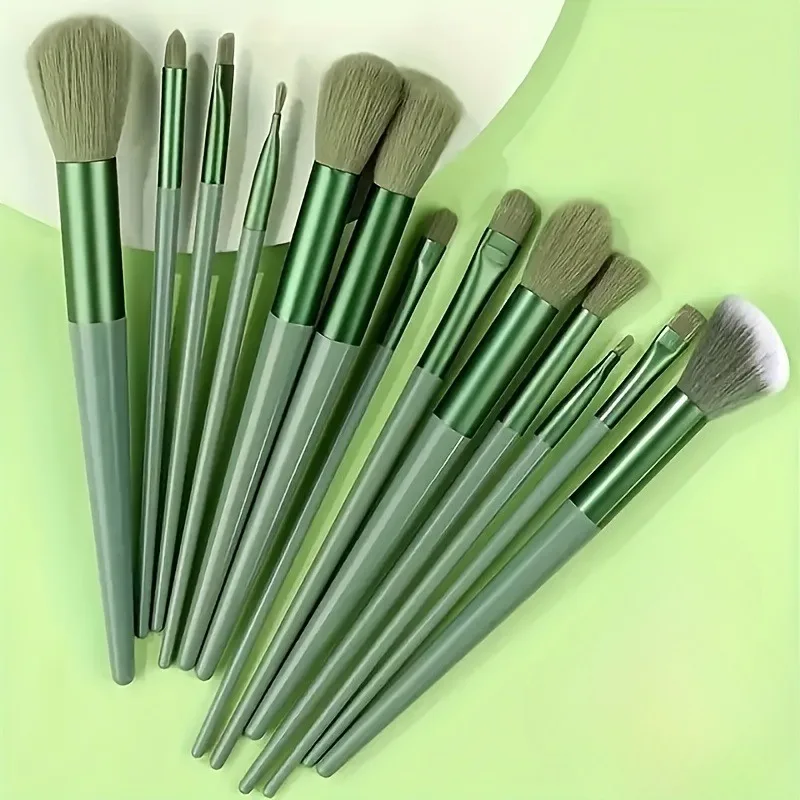 13pcs Makeup Brush Set Ultra-Soft Synthetic Hair Brushes for Foundation Blush Eyeshadow Ideal Gift for Christmas Holiday 2