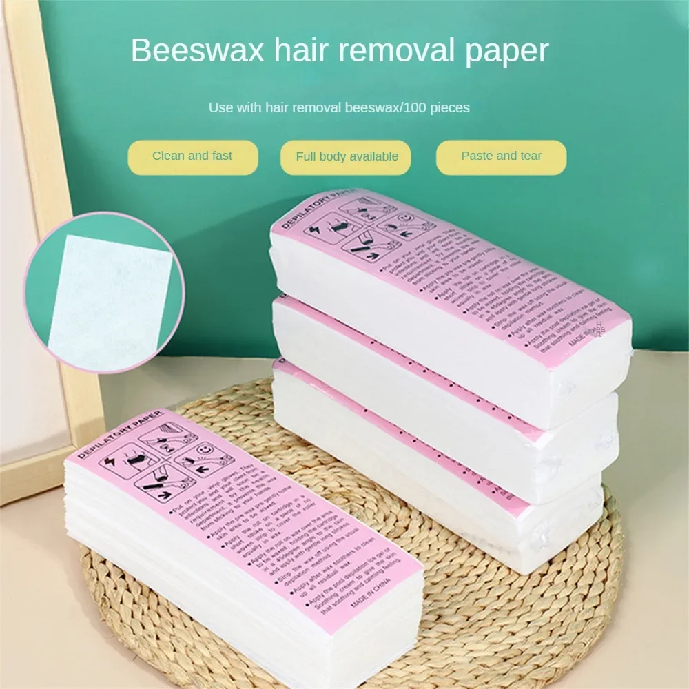 20PCS/50PCS/100PCS Wax Papers High Quality Non-woven Fabric Hair Removal Waxing Strips Depilatory Tool For Leg Hairs Removal 2