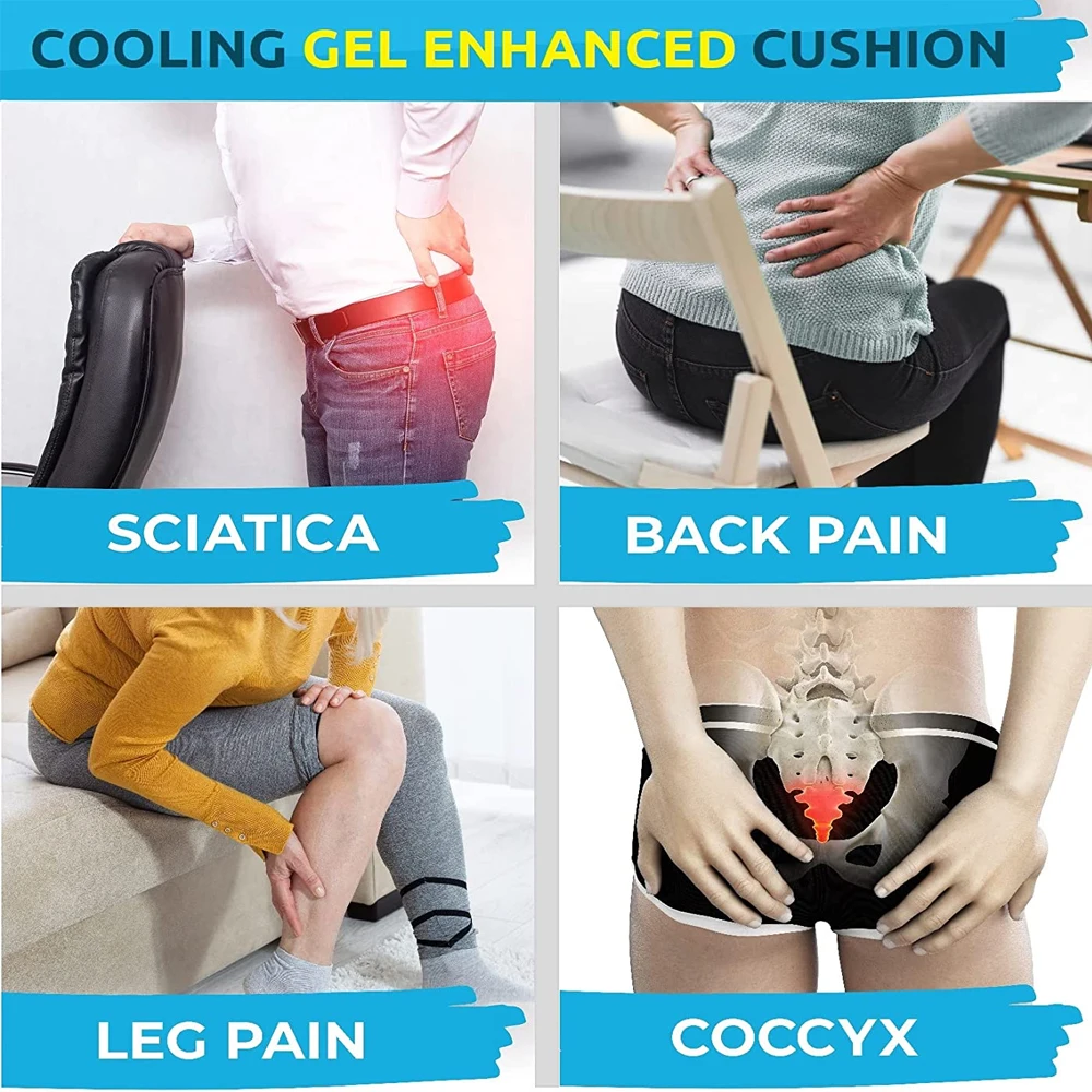 Travel Coccyx Seat Cushion Memory Foam U-Shaped Pillow for Chair Cushion Pad Car Office Hip Support Massage Orthopedic Pillow 5