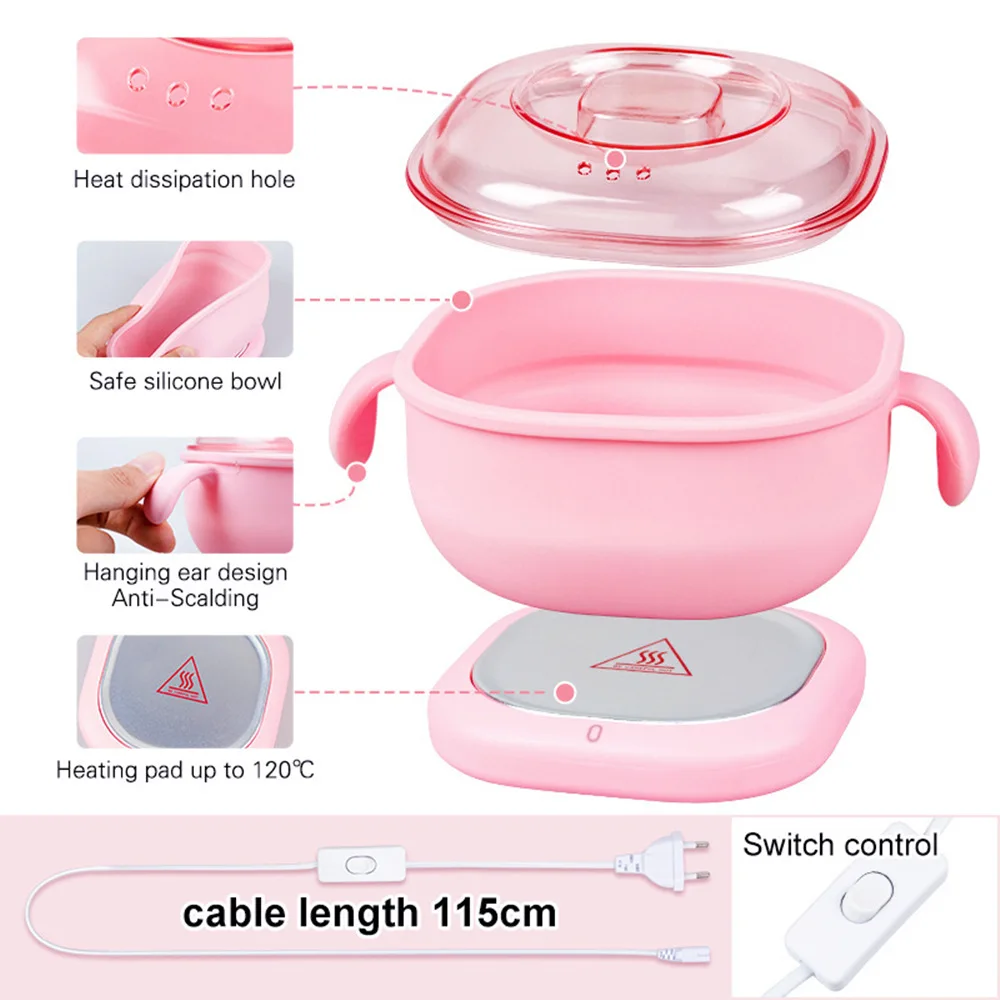JUSTLANG Folding Wax Warmer Hair Removal Wax Dipping Pot Hair Removal Cream Soft Silicone Small Portable Lose Hair Or Feathers 5