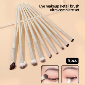 5/9/10pc professional eye makeup brush set, ultra-thin blade eyeliner brush, Nose shadow highlight brush, eye smudge brush set 1