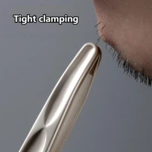 Stainless Steel Round Head Tweezers Eyebrow Tweezers Hair Removal Tweezers High-Density Grip  Precision Beard Clip 1
