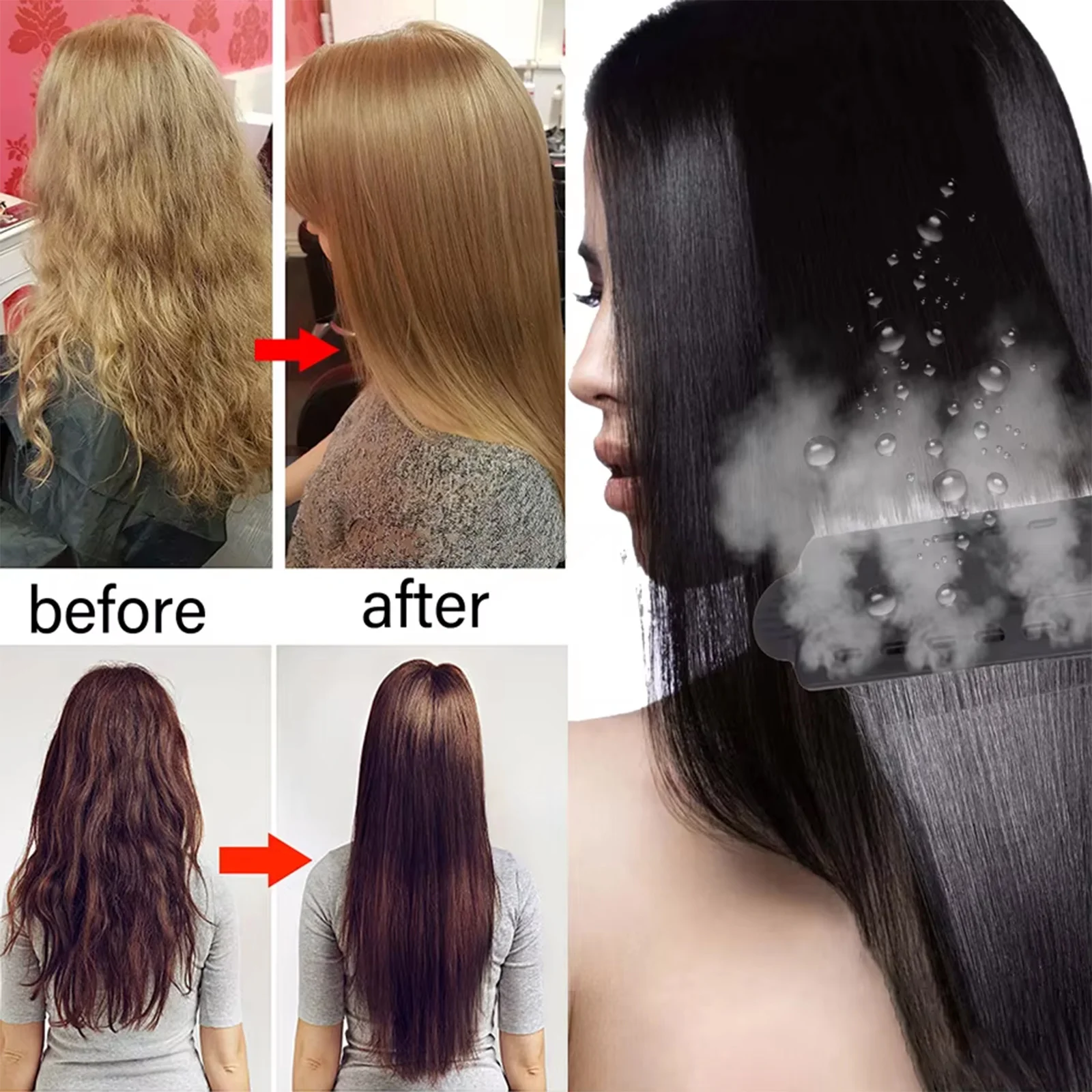 Hair straightener with four-speed temperature adjustment, straightener and curler two-in-one, Mother's Day Christmas Gifts 5