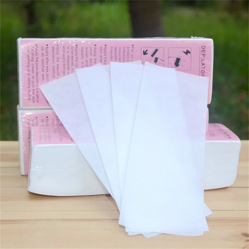 20PCS/50PCS/100PCS Wax Papers High Quality Non-woven Fabric Hair Removal Waxing Strips Depilatory Tool For Leg Hairs Removal 6