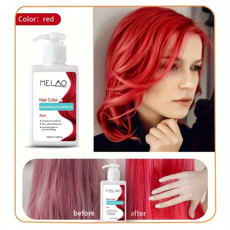 MELAO Hair Dye - Semi Permanent Hair Color Depositing Conditioner, Cruelty-free 3
