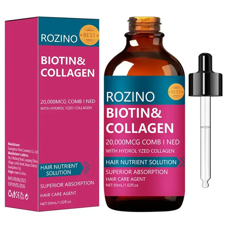 Hair Growth Serum Biotin & Collagen Oil for Hair Growth Nourish Scalp Treatment & Hair Strengthening Deep Conditioner Hair Care 6