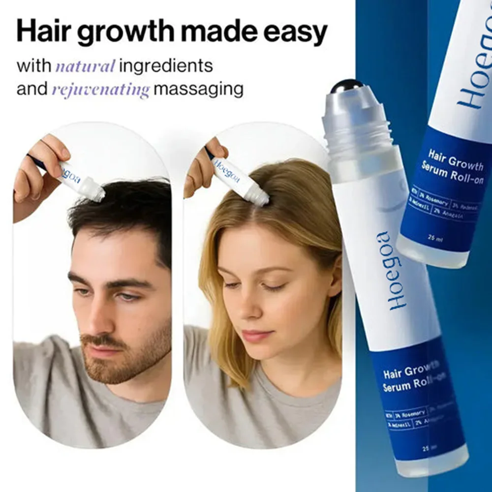Roll-on Rosemary Hair Growth Serum Anti Hair Loss for Scalp Treatment Nourishing Strengthening Hair Roots Increases Hair Density 2