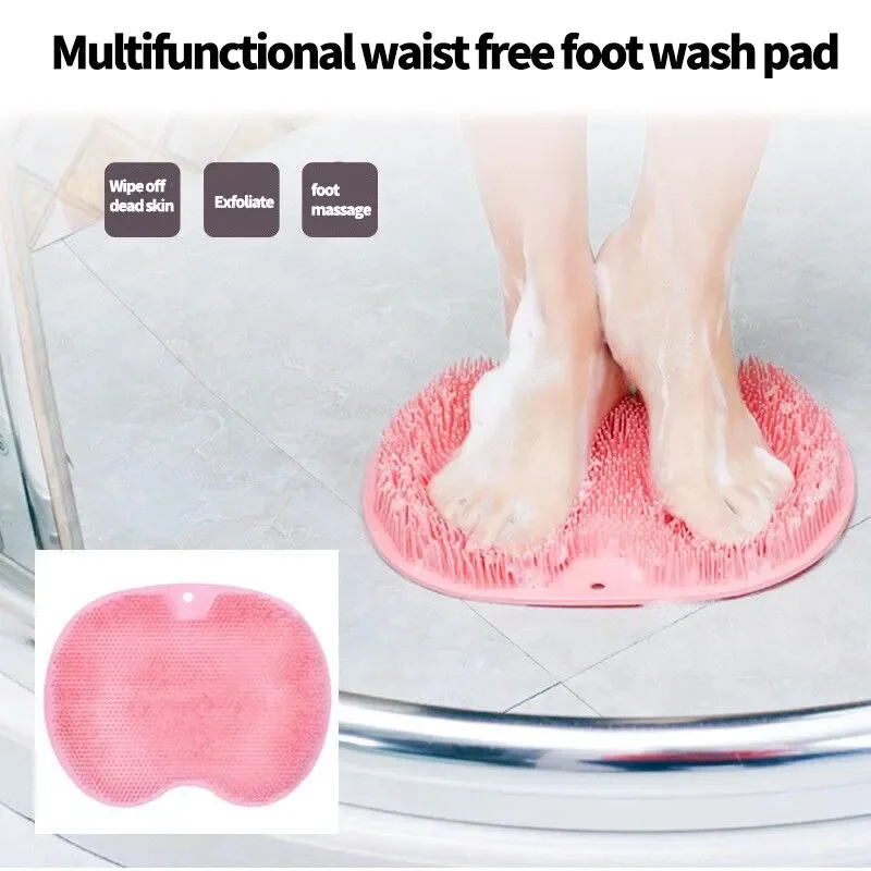 Foot Scrubbing Pad Bathroom Bath Brush Multifunctional Scrubbing Foot Massage Pad Non-slip Foot Pad Silicone Bath Brush 3