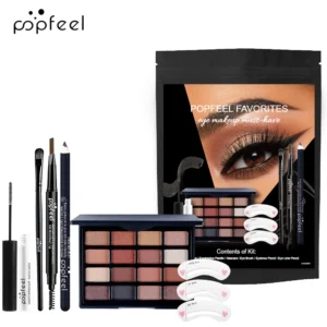 POPFEEL Eye Makeup Kit Makeup Set, Mini Makeup Kit, Eey Shadow Palette Eyebrow Mascara Eyeliner 1