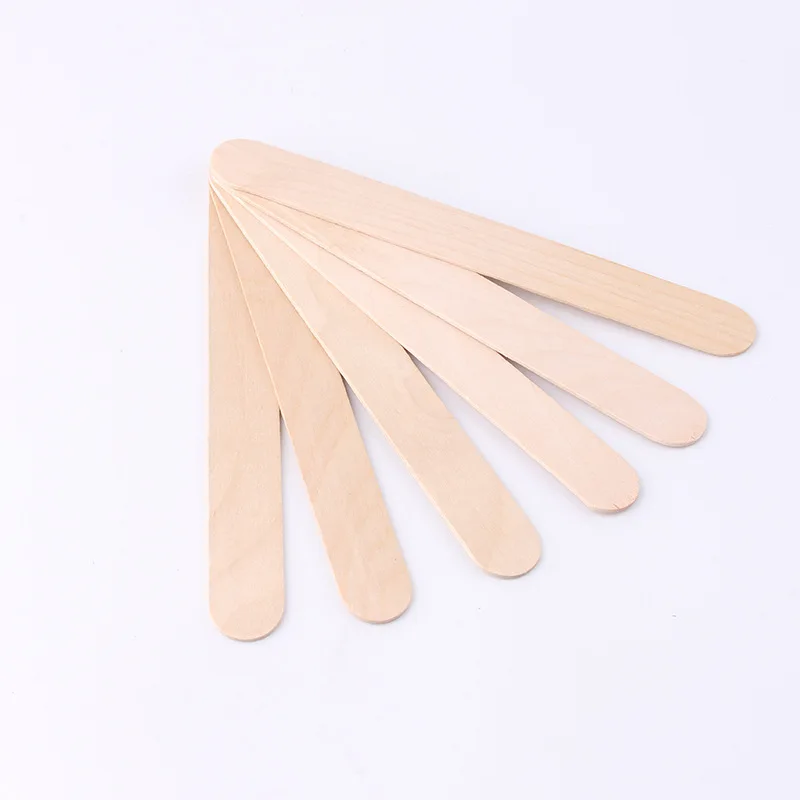 100 pcs/box Disposable Wood Tongue Depressor Spatula Waxing Stick Waxing Hair Removal Wax Wooden Sticks Woman Skin Care Stirrer 5