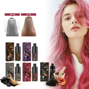 Instant Coloring Shampoo Natural 5 Colors for Men Women DIY Hair Dye Coloring Care Gentle Non-Irritating 100ml Hair Dye Shampoo 1